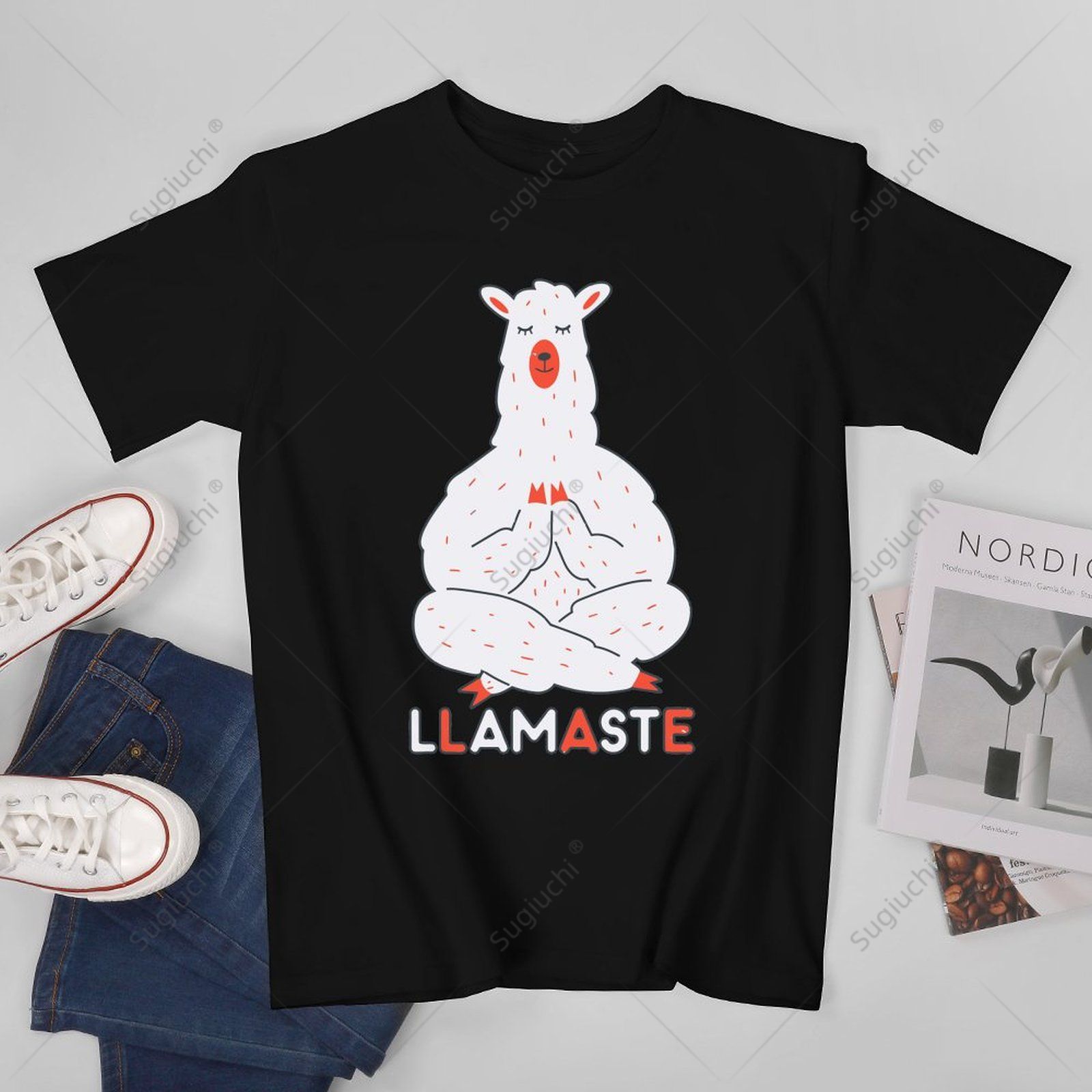 Zen Yoga Fitness - 유니섹스 남성 Llamaste Funny Zen Alpaca