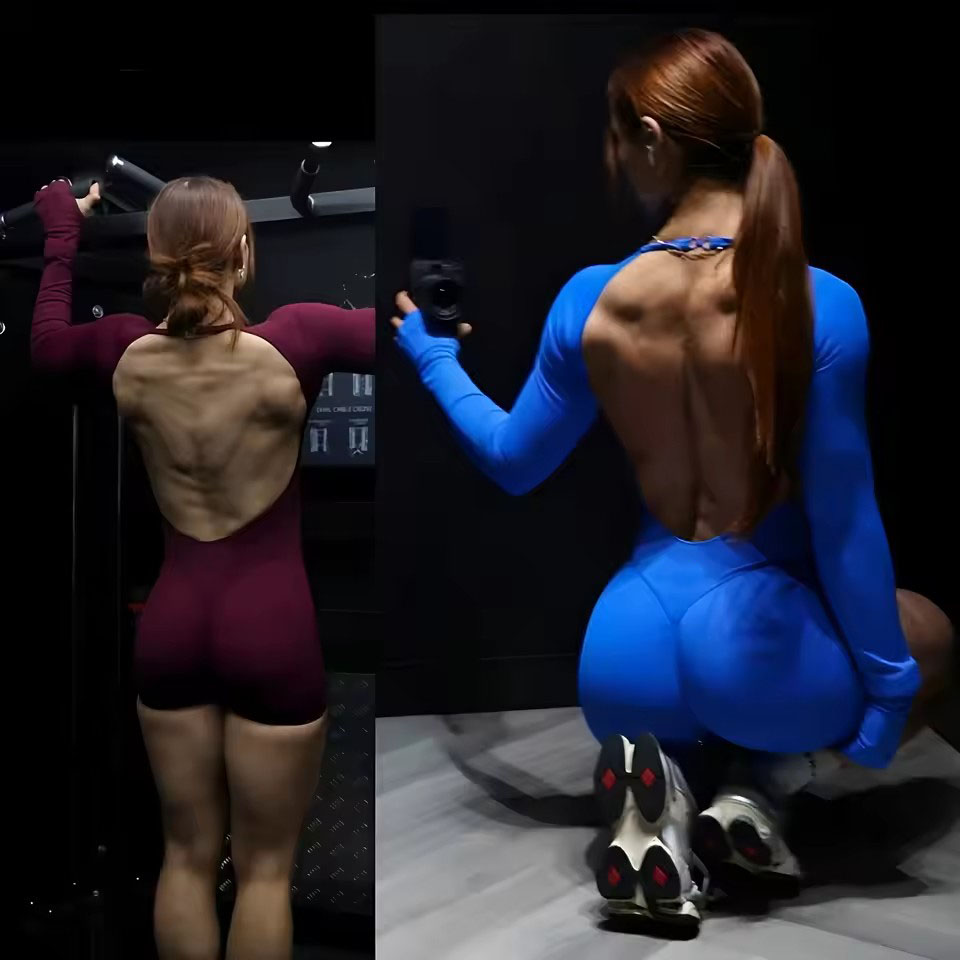 Yoga Fitness Training - 임팩트 긴팔 점프수트 여성용 심리스 요가