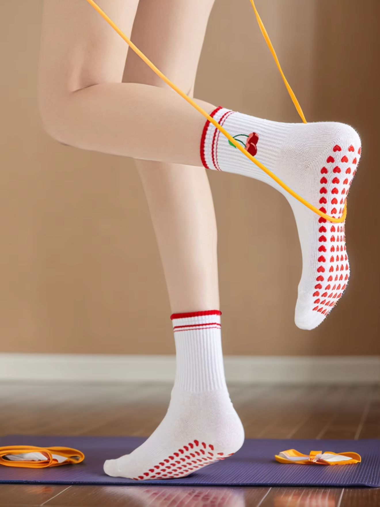 Yoga Of Fitness - 1쌍 크로스보더 전문 요가 양말, 면