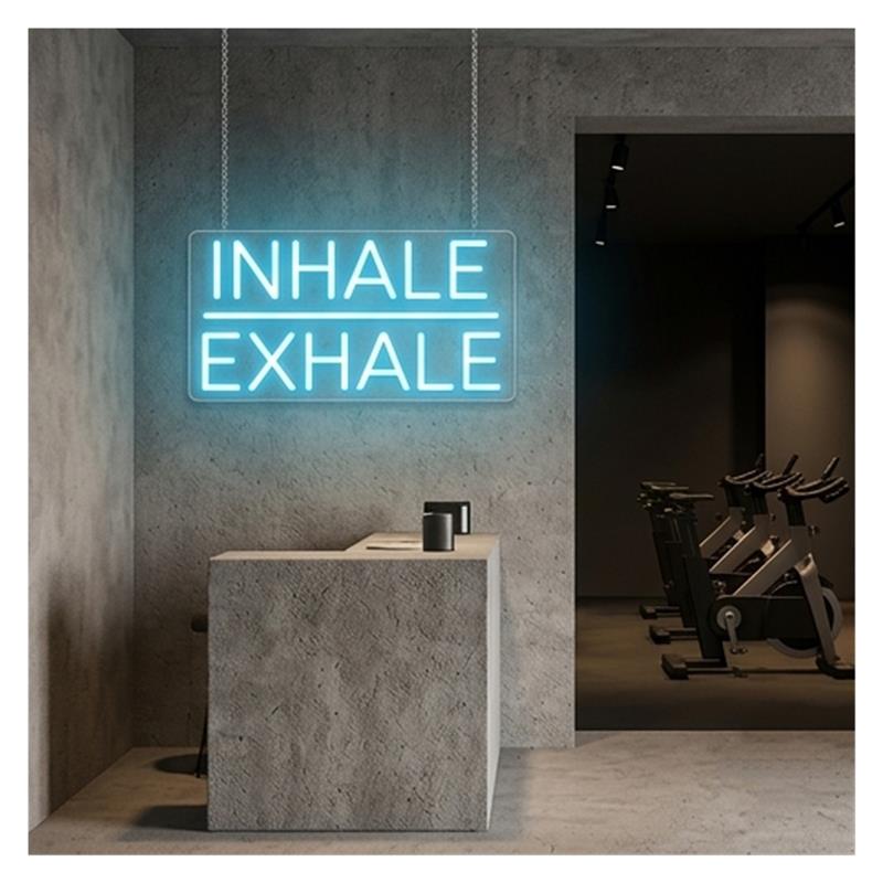 흡입 호흡 네온 사인 조명 밝기 조절 가능 USB 전원 - Yoga Fitness Wallpaper 리뷰 및 가격