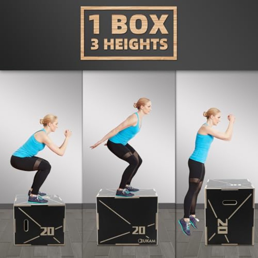 미끄럼 방지 목재 플라이오메트릭 점프 박스 3-in-1 - Plyo Jump Box 리뷰 및 가격