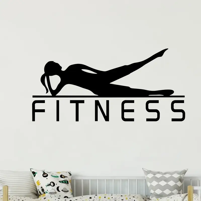 요가를 위해 디자인된 피트니스 소녀 비닐 스티커, 체육 - Yoga Fitness Wallpaper 리뷰 및 가격
