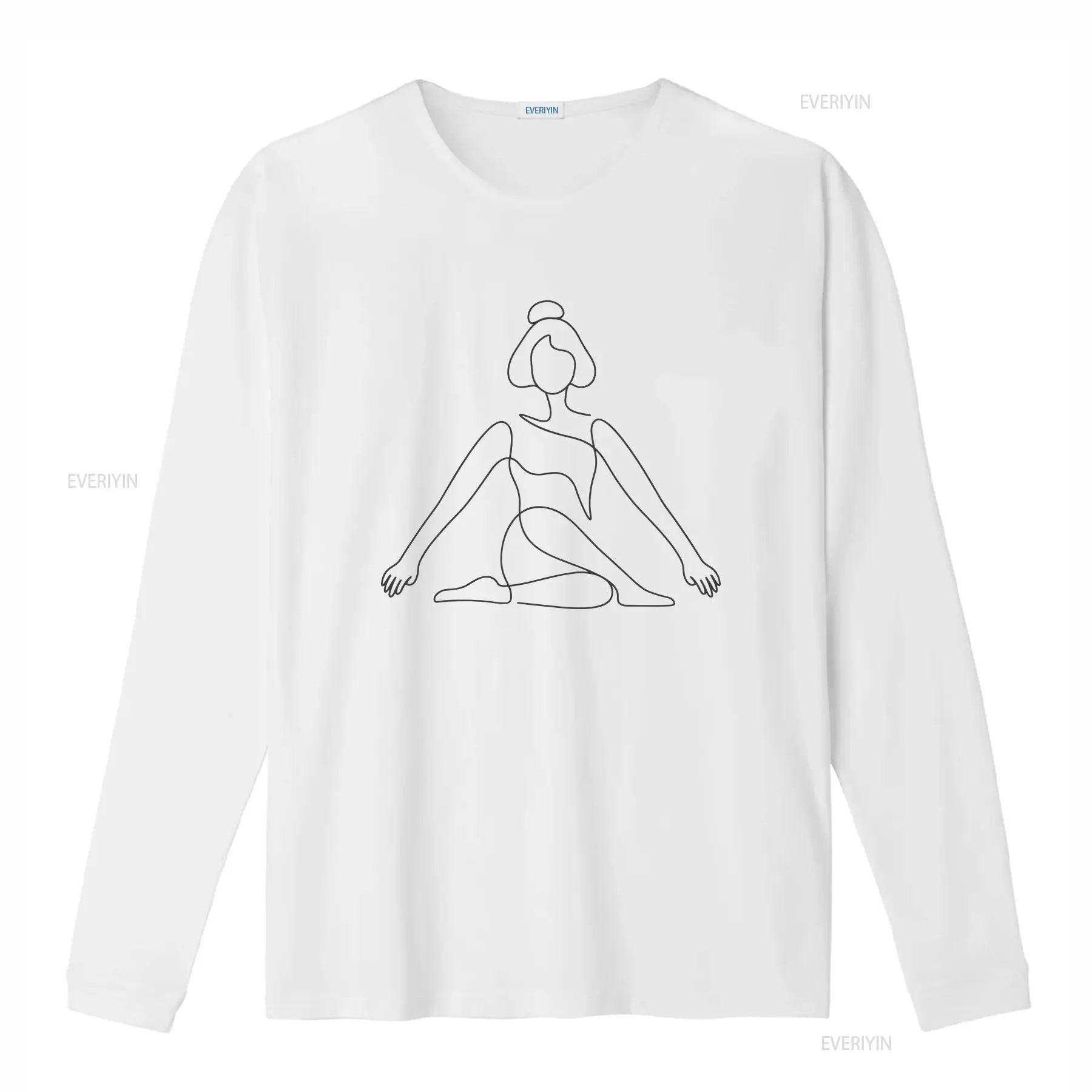 원라인 요가 포즈 티셔츠 미니멀리스트 명상 젠 웰니스  - Zen Yoga Fitness 리뷰 및 가격