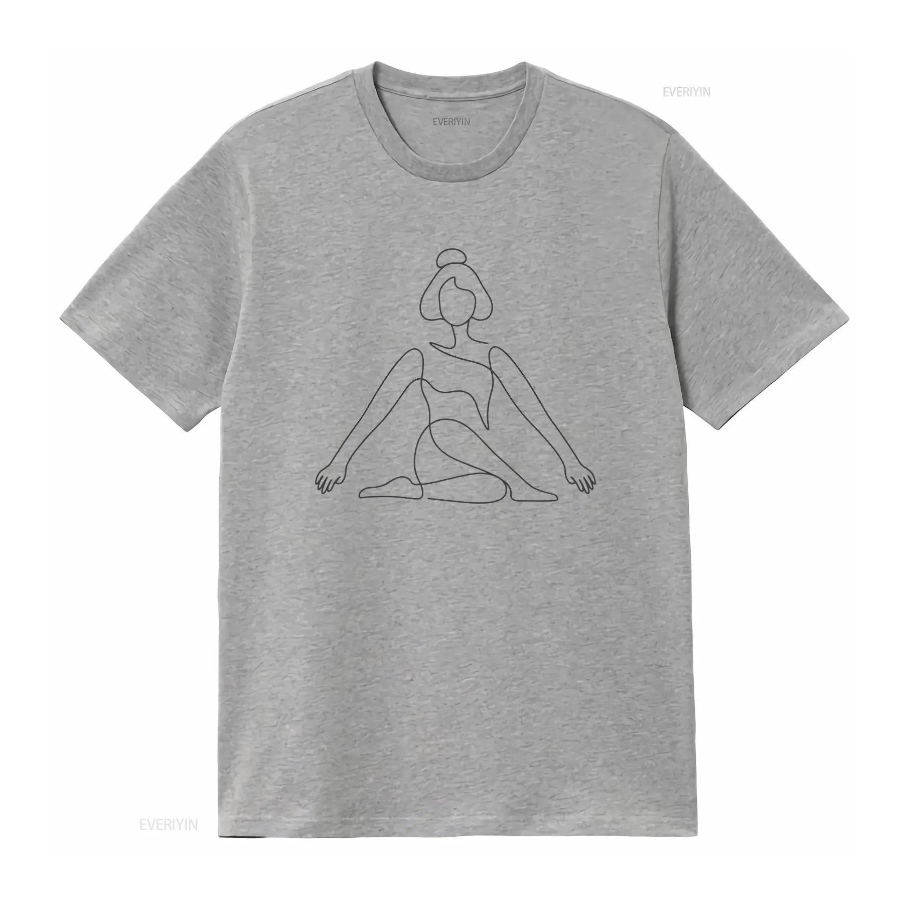 원라인 요가 포즈 티셔츠 미니멀리스트 명상 젠 웰니스  - Zen Yoga Fitness 리뷰 및 가격