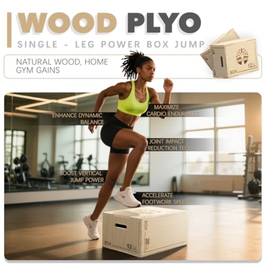 플라이오 박스 - 3-in-1 목재 플라이오메트릭 점프 - Plyo Jump Box 리뷰 및 가격